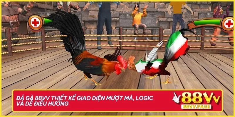 Đá gà 88vv thiết kế giao diện mượt mà, logic và dễ điều hướng