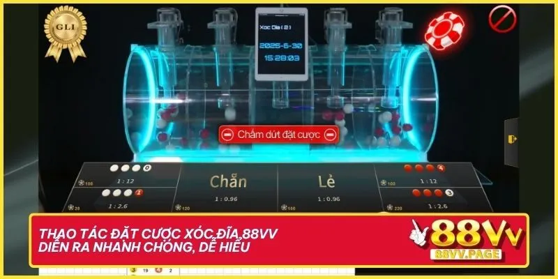Xóc Đĩa 88VV - Trò Chơi Dân Gian Dẫn Đầu Xu Hướng 2025 2 Thao tác đặt cược Xóc Đĩa 88VV diễn ra nhanh chóng, dễ hiểu